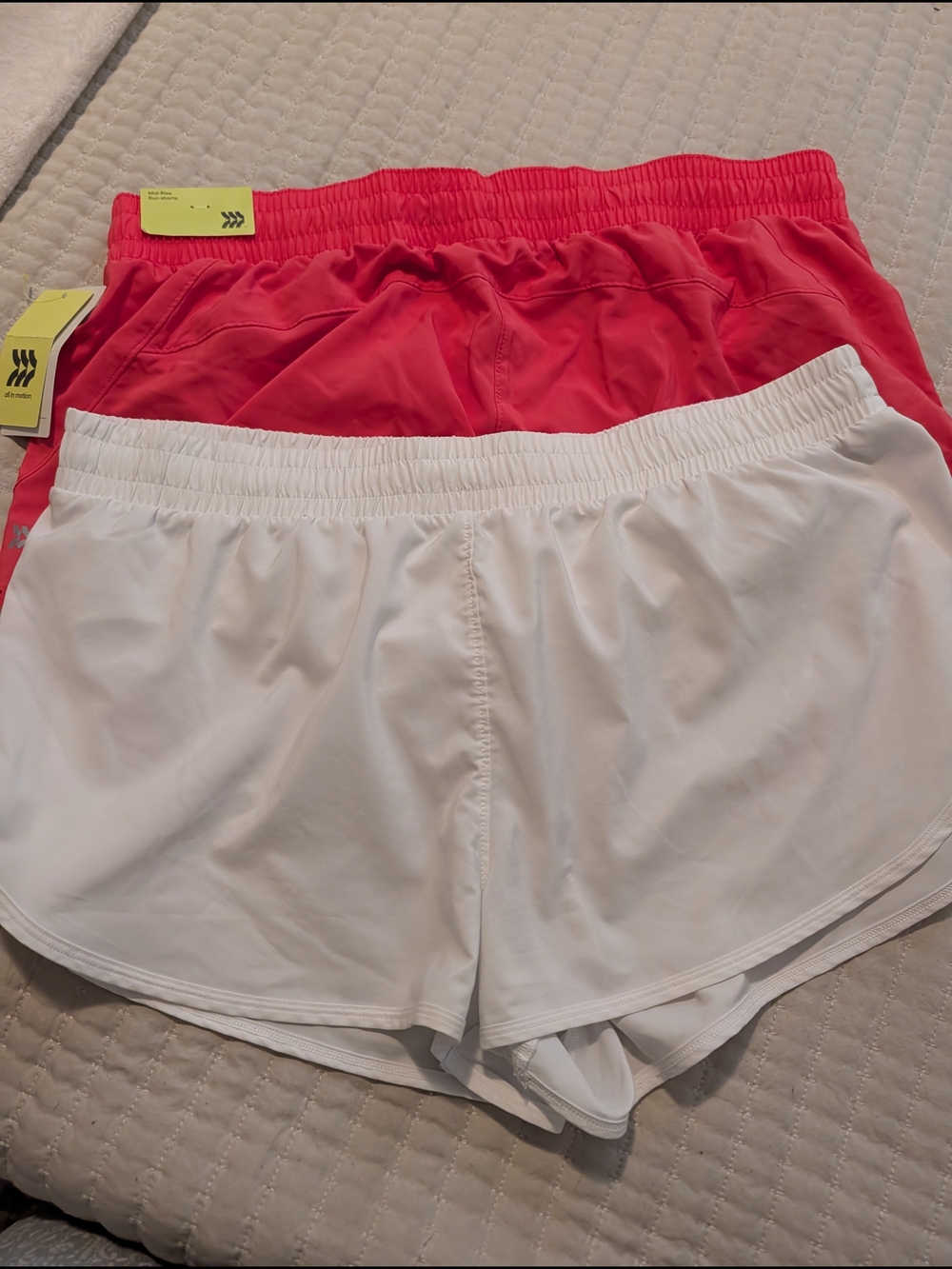 all in motion White and Pink Athletic Shorts Duo - Picture 2 of 5